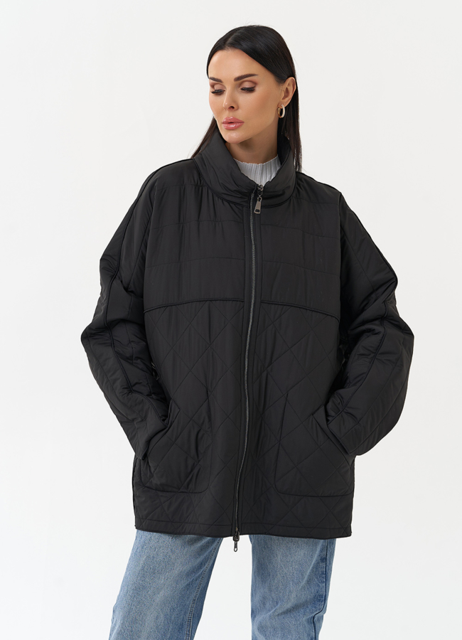 фото Женская двухсторонняя куртка с воротником стойкой модель № 30008