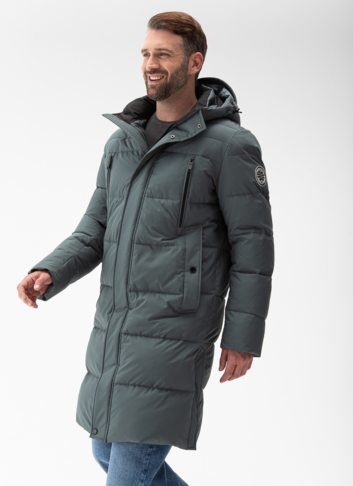 Мужской пуховик с капюшоном 