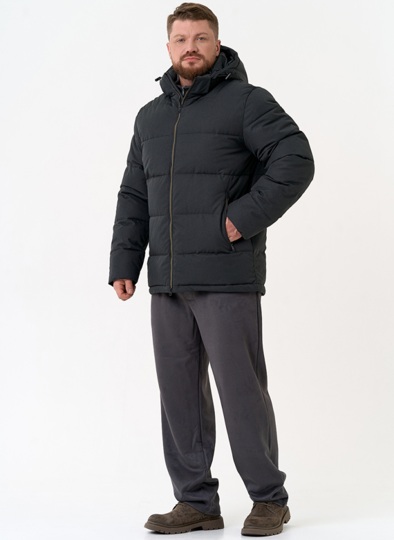 Мужской пуховик с капюшоном 