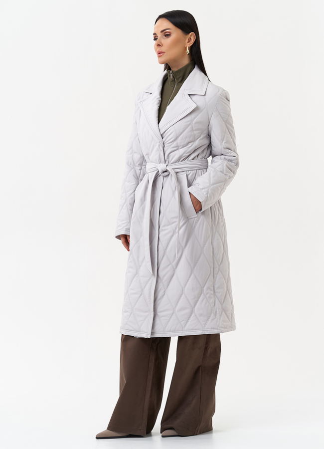 Женское утепленное пальто с английским воротником модель № 30026 в рассрочку