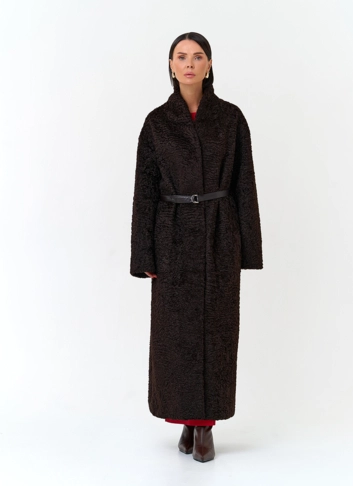 Женское пальто из эко меха