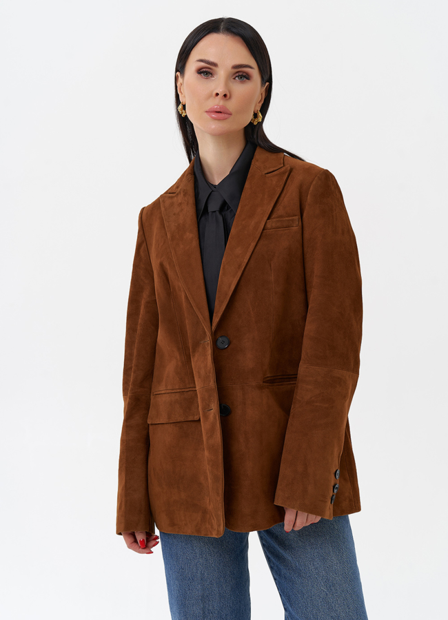 Женский замшевый жакет модель № 29925 универмаг малина