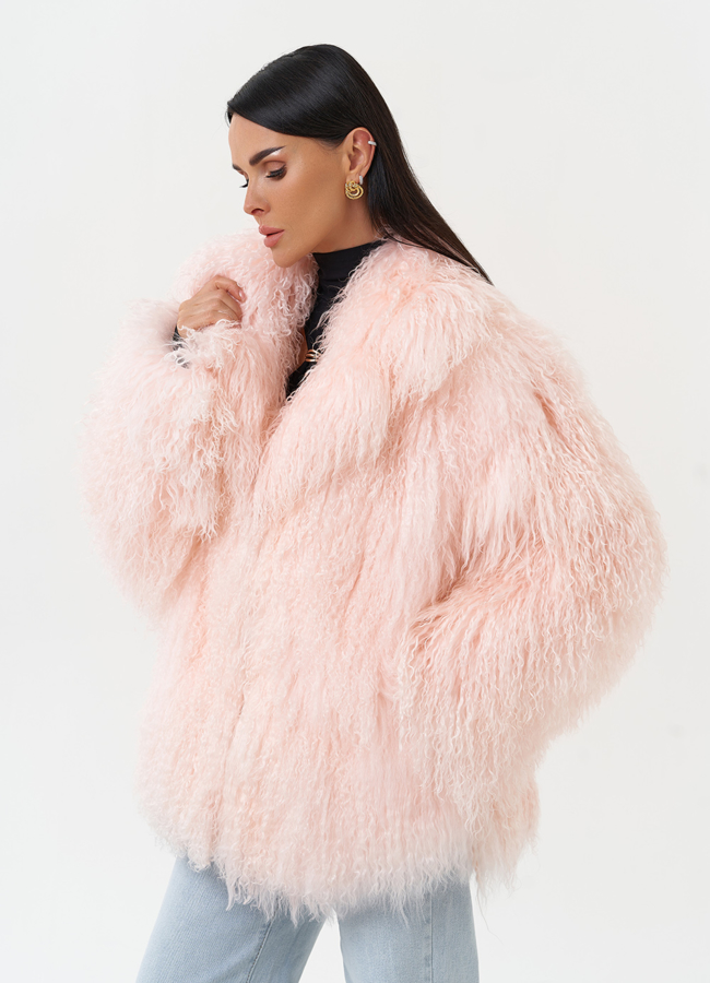 Женская шуба из меха ламы модель № 31039 универмаг малина