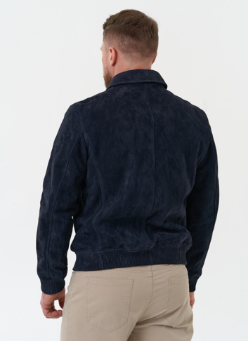 Мужская куртка бомбер из натуральной замши