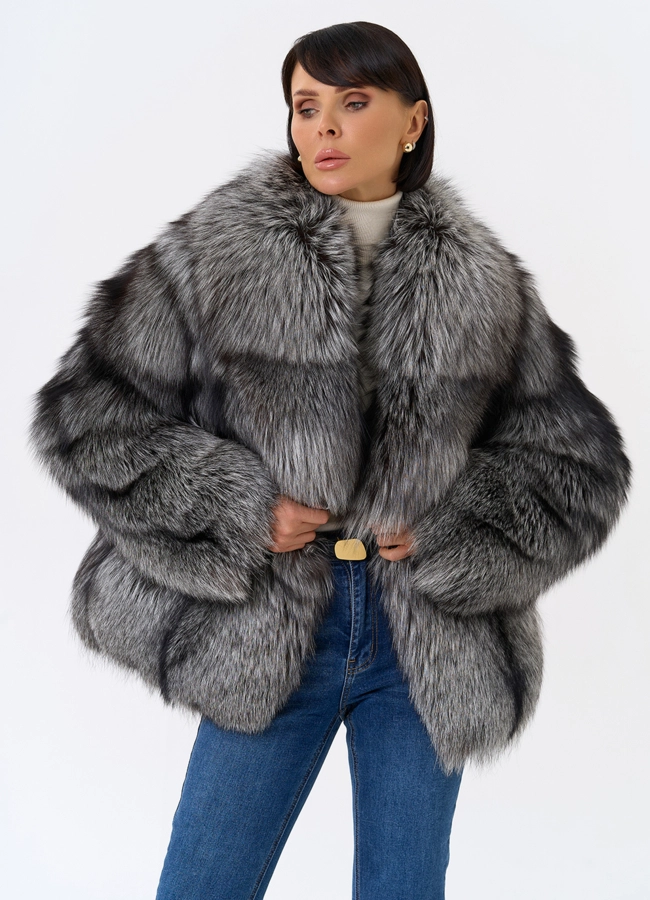 Шуба из лисы модель № 31944 универмаг малина