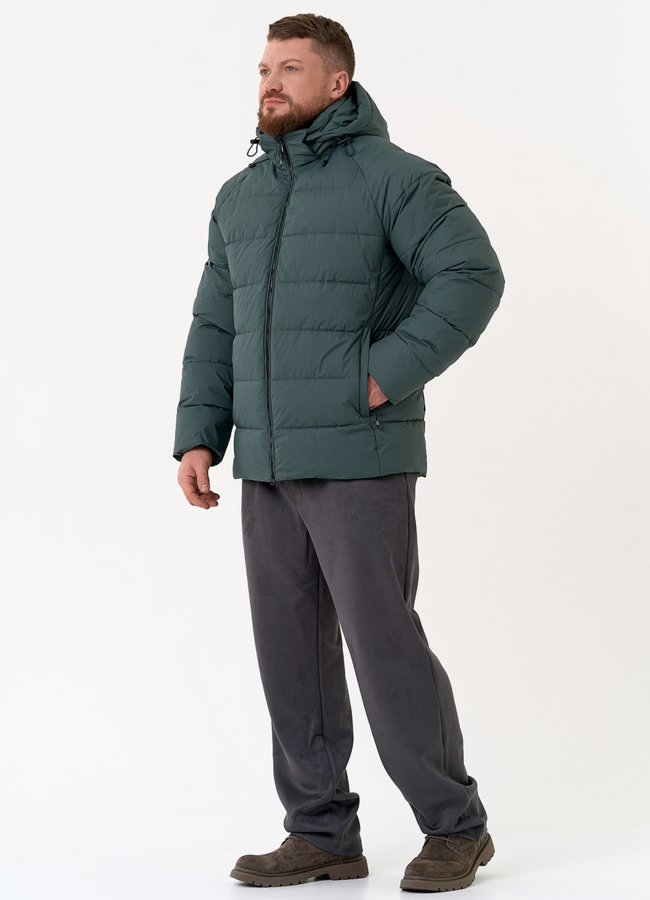 Мужской пуховик с капюшоном  модель № 31457 в рассрочку