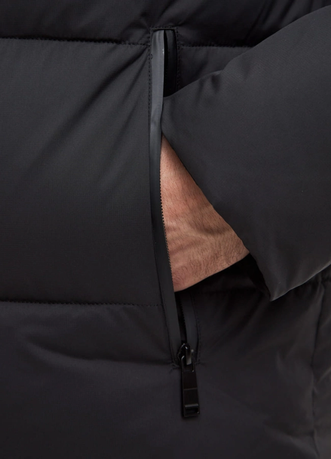 Мужской черный пуховик больших размеров модель № 32033 универмаг малина фото