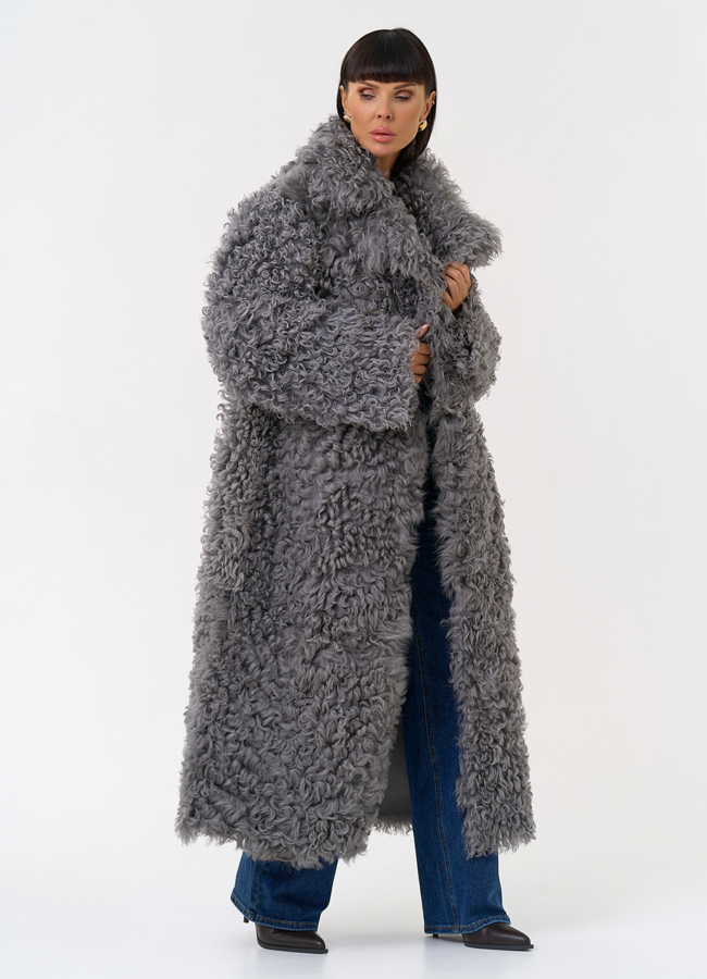 Женская двухсторонняя дубленка с английским воротником модель № 31631 универмаг малина