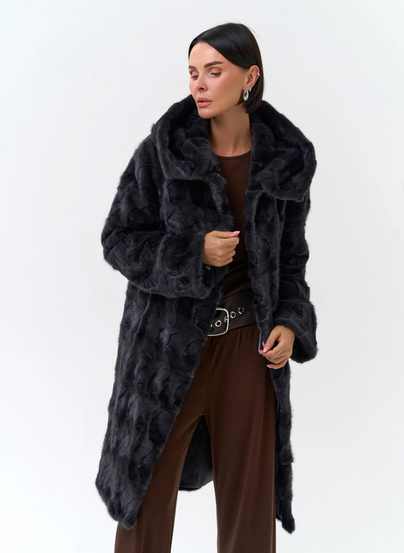 Шуба из меха норки фото
