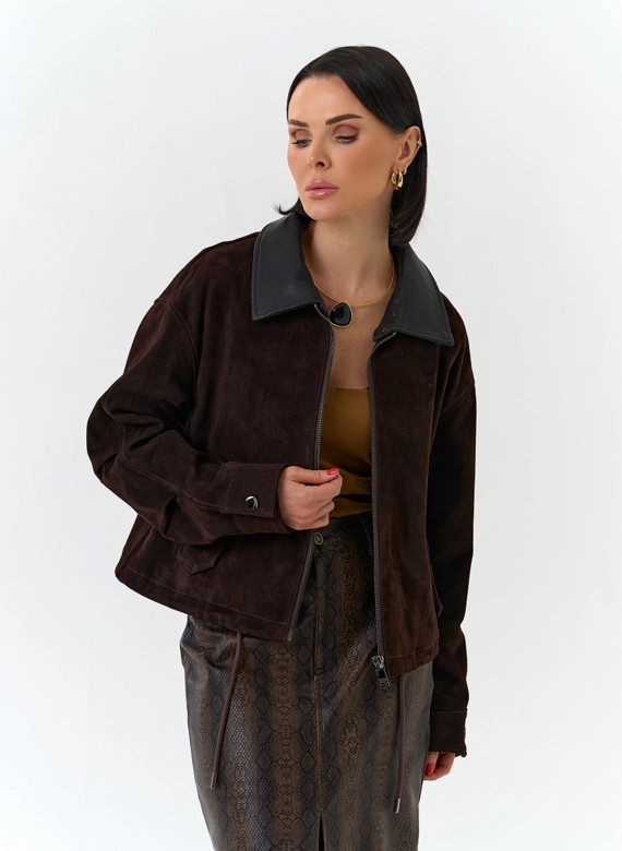 Женская куртка из натуральной замши
