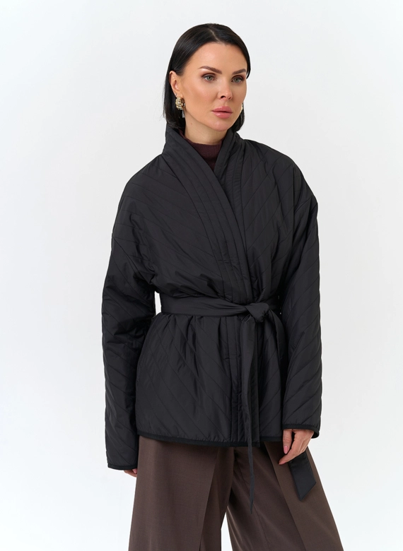 Женская куртка кимоно с поясом