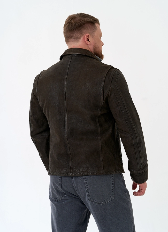 фото Мужская куртка из натуральной кожи модель № 30061