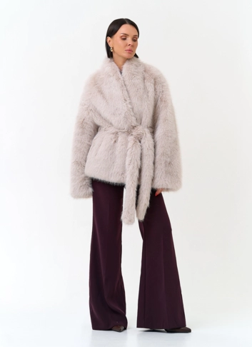 Женская шуба из эко меха фото