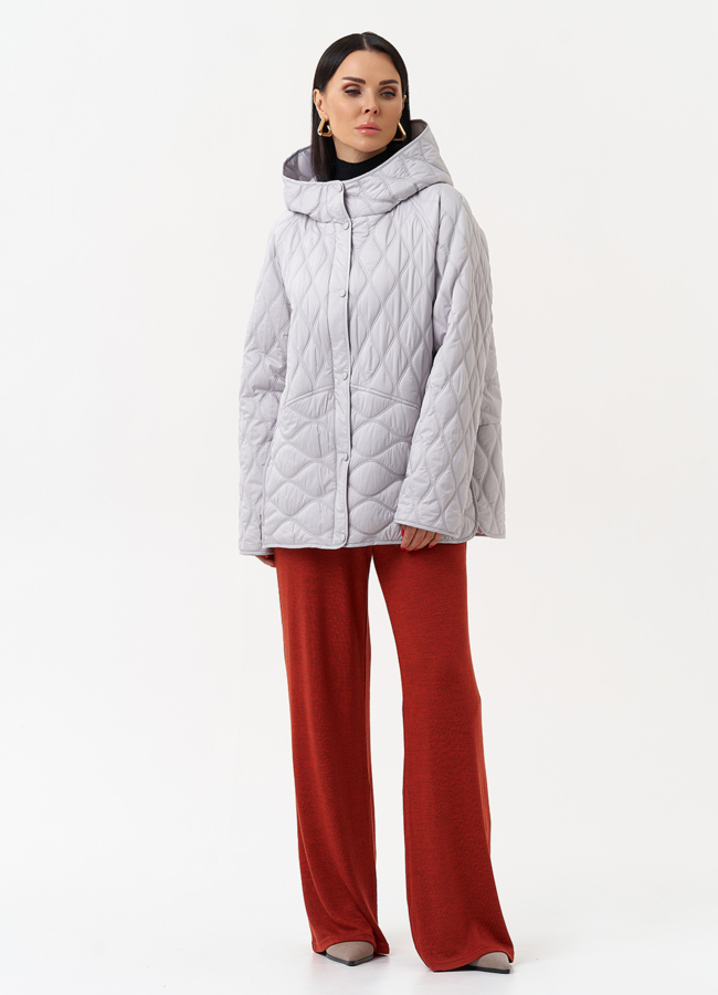 Женская стеганая куртка с капюшоном модель № 30021 универмаг малина